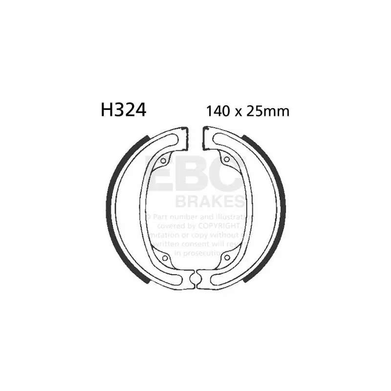 Szczęki hamulcowe EBC H324 (1 kpl.) Premium
