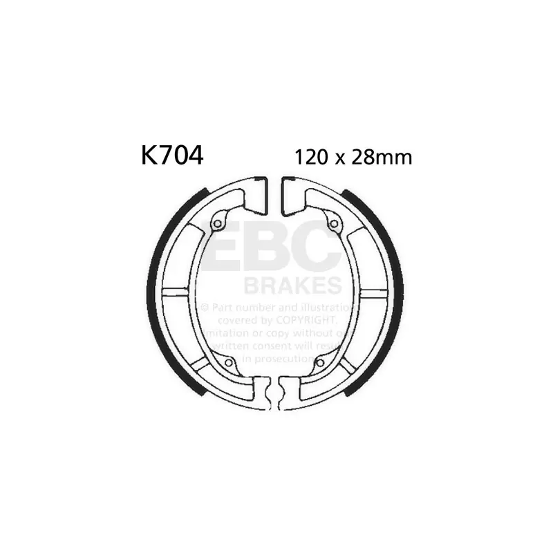 Szczęki hamulcowe EBC K704 (1 kpl.) Wysoka jakość