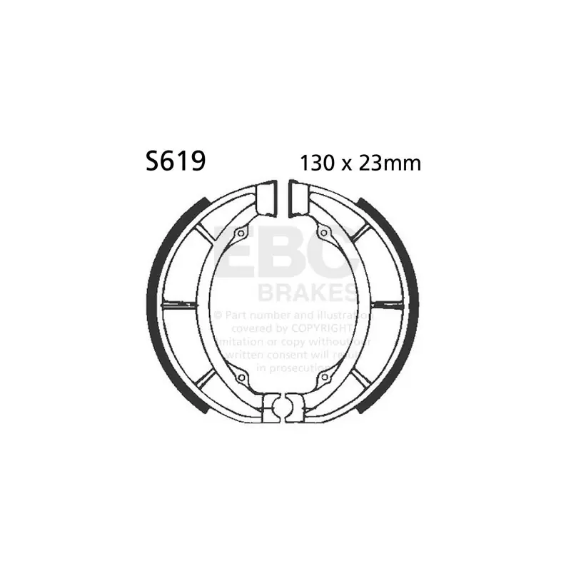 Nowy Szczęki hamulcowe EBC S619 (1 kpl.)