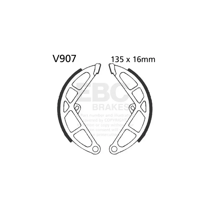Szczęki hamulcowe EBC V907 (1 kpl.) Nowy