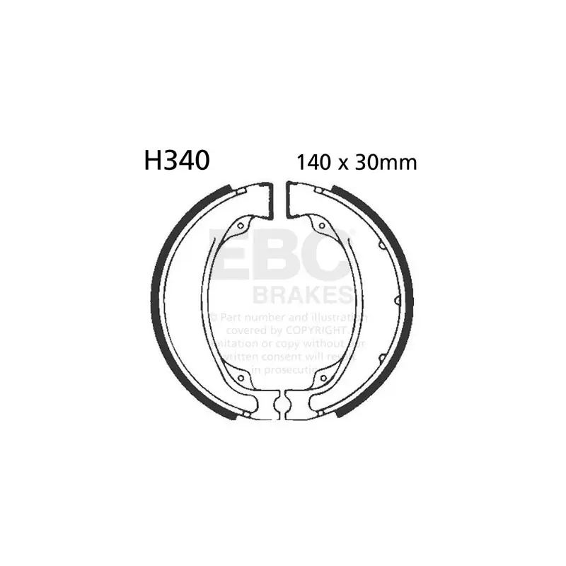 Szczęki hamulcowe EBC H340 (1 kpl.) Tylko do końca tygodnia