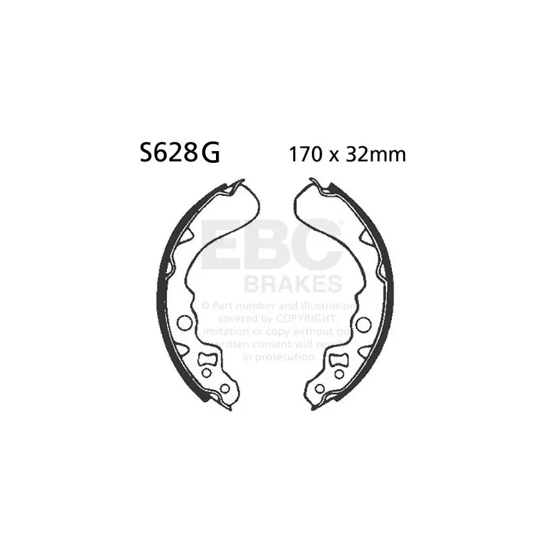Oferta Szczęki hamulcowe nacinane EBC S628G (1 kpl.)