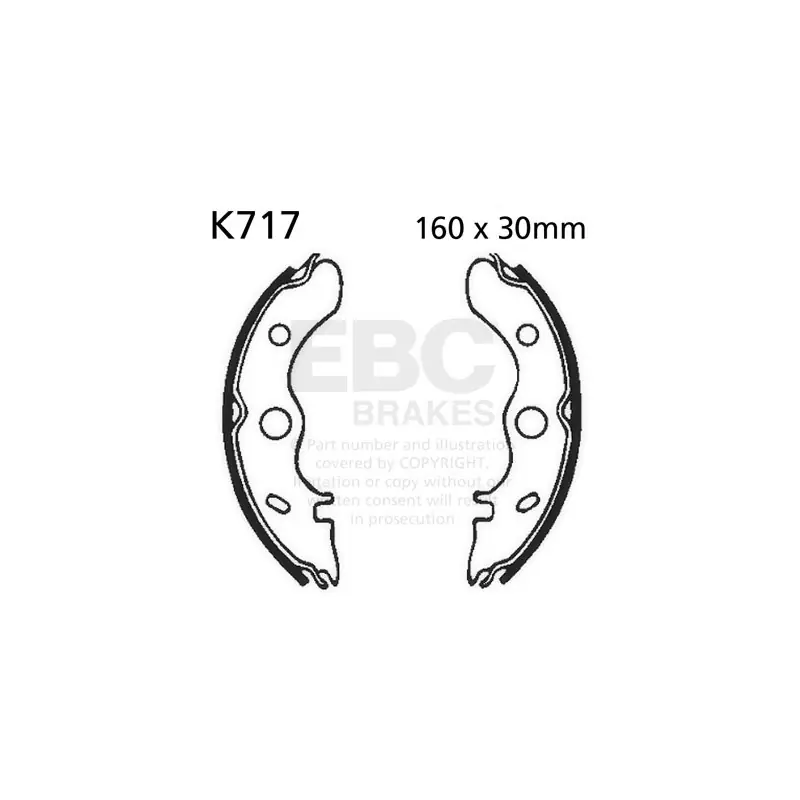 Szczęki hamulcowe EBC K717 (1 kpl.) Nowy