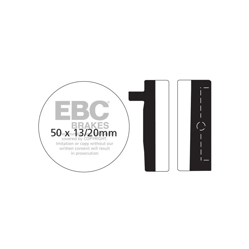 Klocki hamulcowe EBC FA012V V-PAD (kpl. na 1 tarcze) Nowość