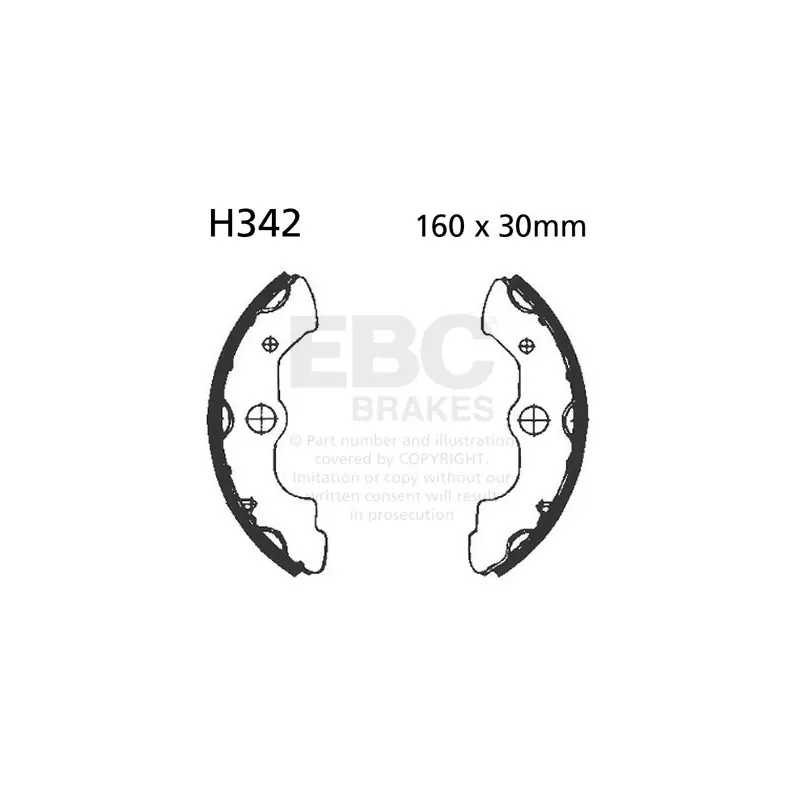 Tylko dziś Szczęki hamulcowe EBC H342 (1 kpl.)
