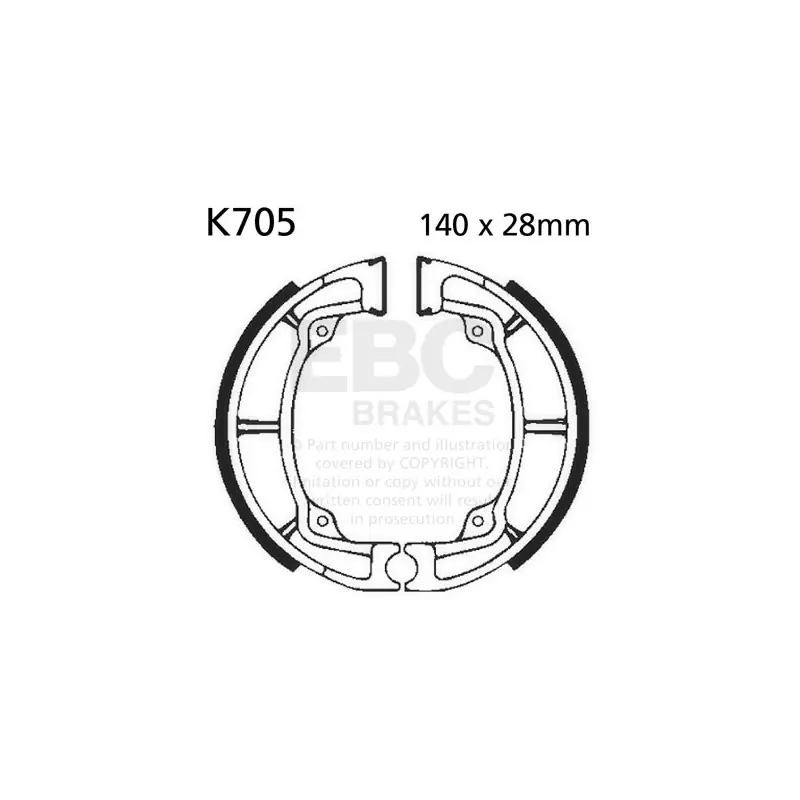 Szczęki hamulcowe EBC K705 (1 kpl.) Super okazja