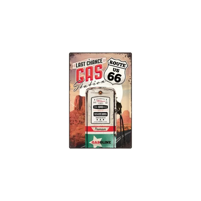 PLAKAT 40X60CM ROUTE 66 GAS STATION Ostatnia szansa