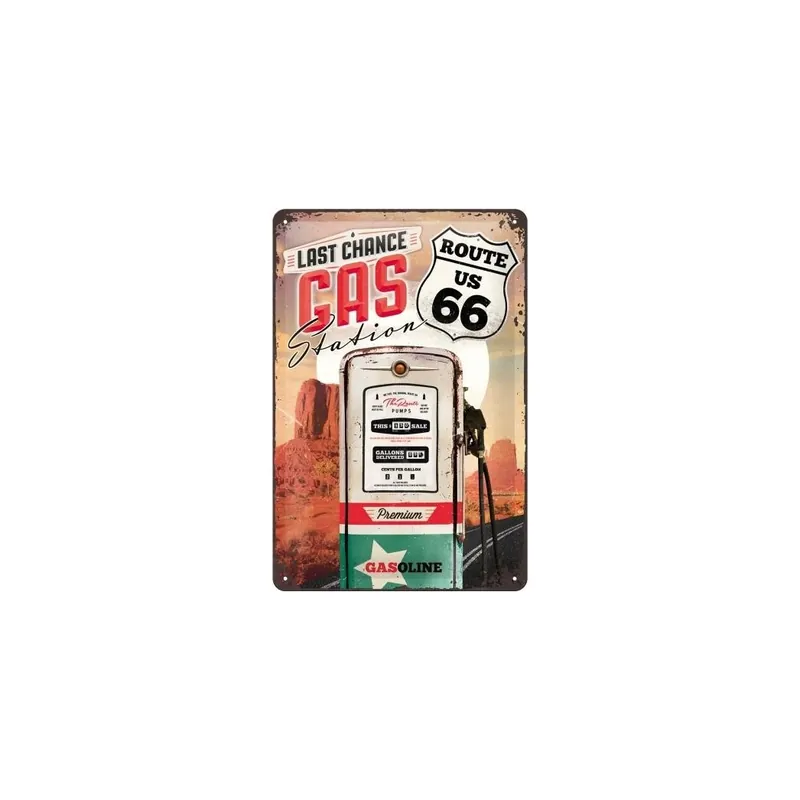 PLAKAT 20X30 ROUTE 66 GAS STATION Super okazja