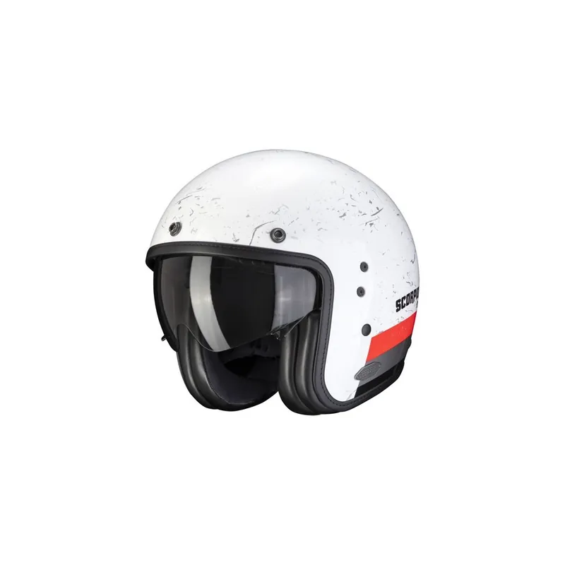 Bestseller KASK SCORPION BELFAST SHIFT BIAŁY/ NEON CZERWONY S