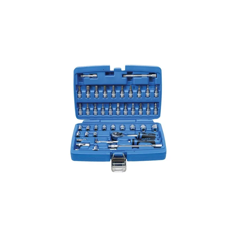 ZESTAW KLUCZY NASADOWYCH NAPĘD 6,3 MM (1/4), CALOWE, 46 SZT. Oferta czasowa