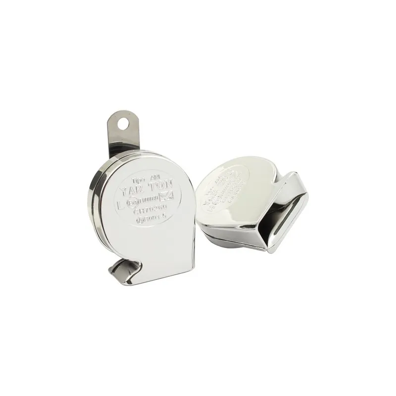 Bestseller ZESTAW KLAKSONÓW MINI TURBINE 12V CHROMOWANY (89mm)