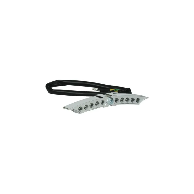 Nowość LAMPA TYLNA LED MINI X-WING CHROMOWANA