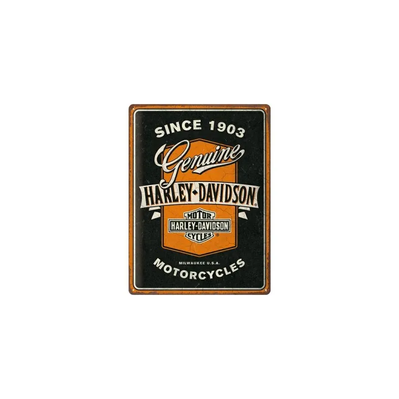 Premium Blacha 30x40cm Harley-Davidson Genuine Motorcycles