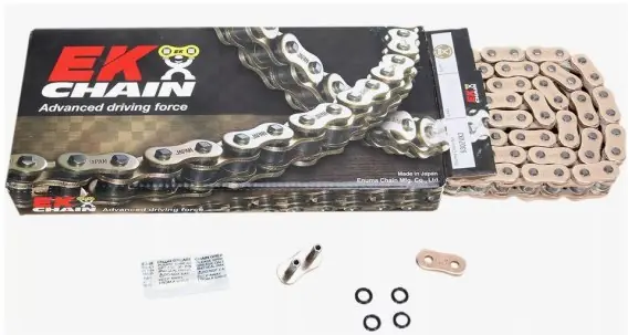 EK ŁAŃCUCH NAPĘDOWY ZVX3 ULTRA SPORT NX-RING 525ZVX3 120 OGNIW KOLOR ZŁOTY (DO 1300CCM) (45,8KN) (MADE IN JAPAN) (ZAKUWKA) Łatwy zwrot
