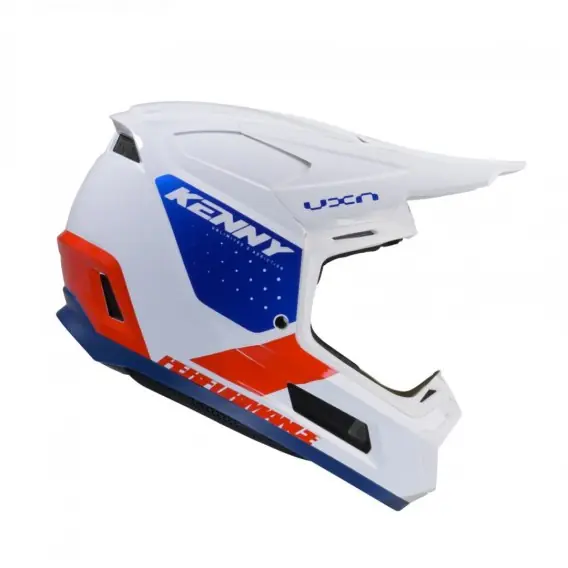 KENNY RACING KASK CROSS/ENDURO MODEL PERFORMANCE ERT GRAPHIC FLAG KOLOR BIAŁY/CZERWONY/NIEBIESKI ROZMIAR XL ( 61 - 62 CM ) Bezpieczna płatność