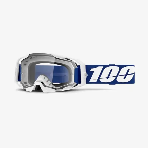 100 PROCENT GOGLE ARMATIC BLUE - CLEAR LENS - KOLOR BIAŁY/NIEBIESKI SZYBA PRZEŹROCZYSTA Popularny
