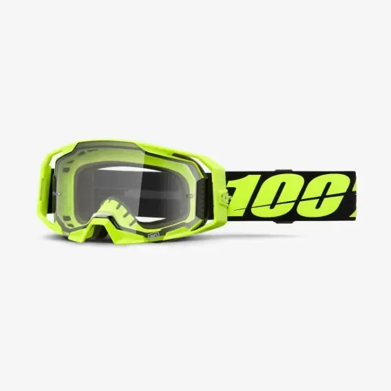 100 PROCENT GOGLE ARMATIC NEON YELLOW - CLEAR LENS - KOLOR ŻÓŁTY FLUO/CZARNY SZYBA PRZEŹROCZYSTA Hit cenowy
