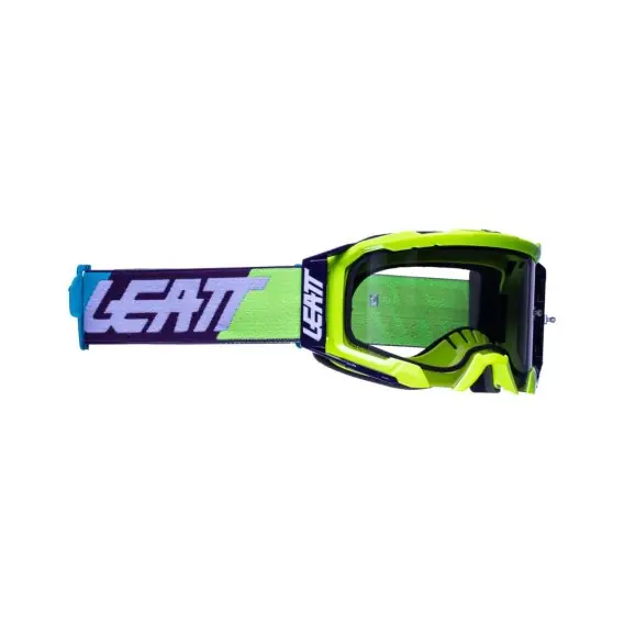 Cena promocyjna LEATT GOGLE VELOCITY 5.5 GOGGLE NEON YELLOW LIGHT GREY 58% - KOLOR ŻÓŁTY FLUO/CZARNY/NIEBIESKI SZYBKA DYMIONE LUSTRO SZARA