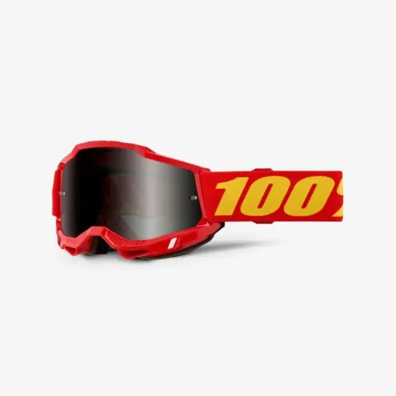 100 PROCENT GOGLE ACCURI 2 SAND RED - SMOKE LENS - KOLOR CZERWONY/ŻÓŁTY SZYBA PRZYCIEMNIANA Do wyczerpania zapasów