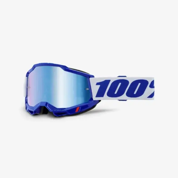 100 PROCENT GOGLE ACCURI 2 BLUE - MIRROR BLUE LENS - KOLOR NIEBIESKI/BIAŁY SZYBKA NIEBIESKIE LUSTRO Dostępne od ręki