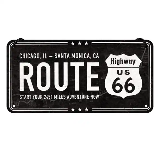Zawieszka Metalowa Highway 66 Black Tani