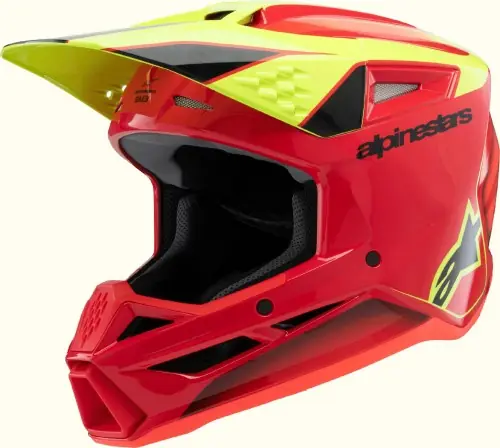 Kask off-road Alpinestars S-M3 Fray neon red-yelow Wyjątkowa oferta